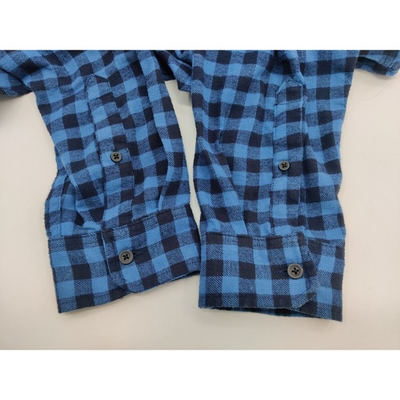 Goodfellow & Co Mens Plaid Button Down Shirt Long Sleeve Blue Black Size XXL - Picture 5 of 9
